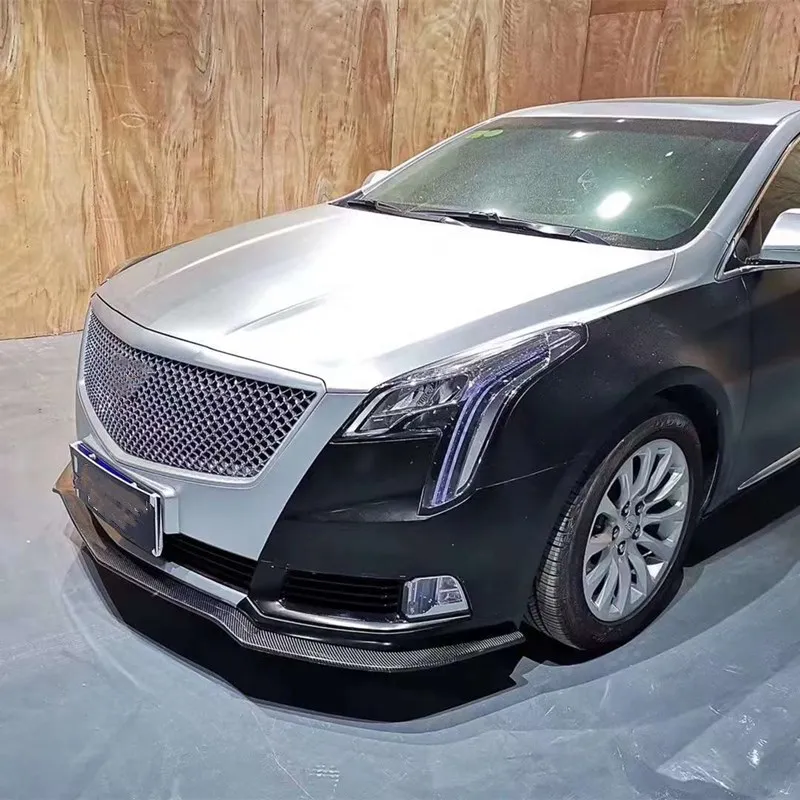 Silver Front Grille for Cadillac XTS 2018-2019 Car Bumper Grille Racing Grills with Logo Auto Accessories Body Parts