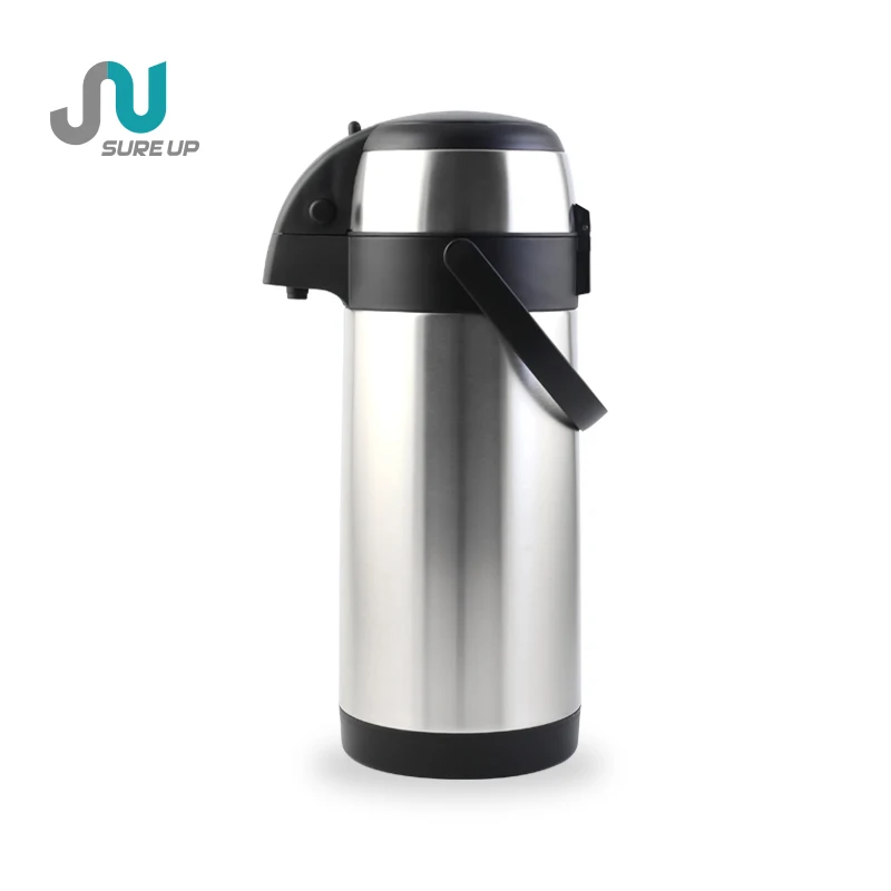 Large Capacity Wholesale vacuum airpot with glass liner Stainless Steel thermos 5 Liters Lined vacuum airpot coffee dispenser