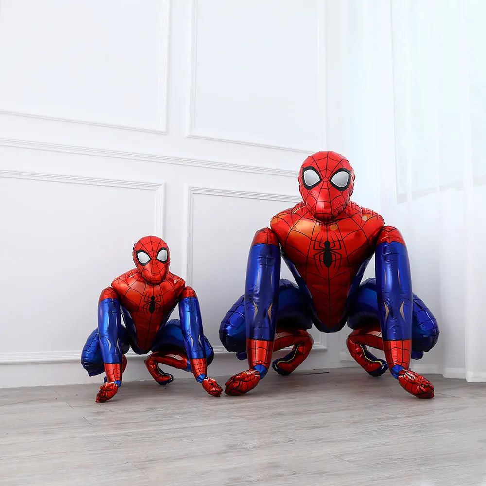 New arrival huge size Spider-man shape large helium foil hero balloons stand for party decorations