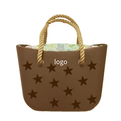 JHL  New Design EVA Star Shape Cutout Cute Strap Braided Rope Bag For Woman Custom Logo Design Travel Storage Bag For Family