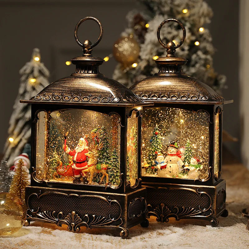 Wholesale Water Snow Christmas Lantern Musical & lighting Xmas Snowball Souvenir Festival gift Christmas Home decoration
