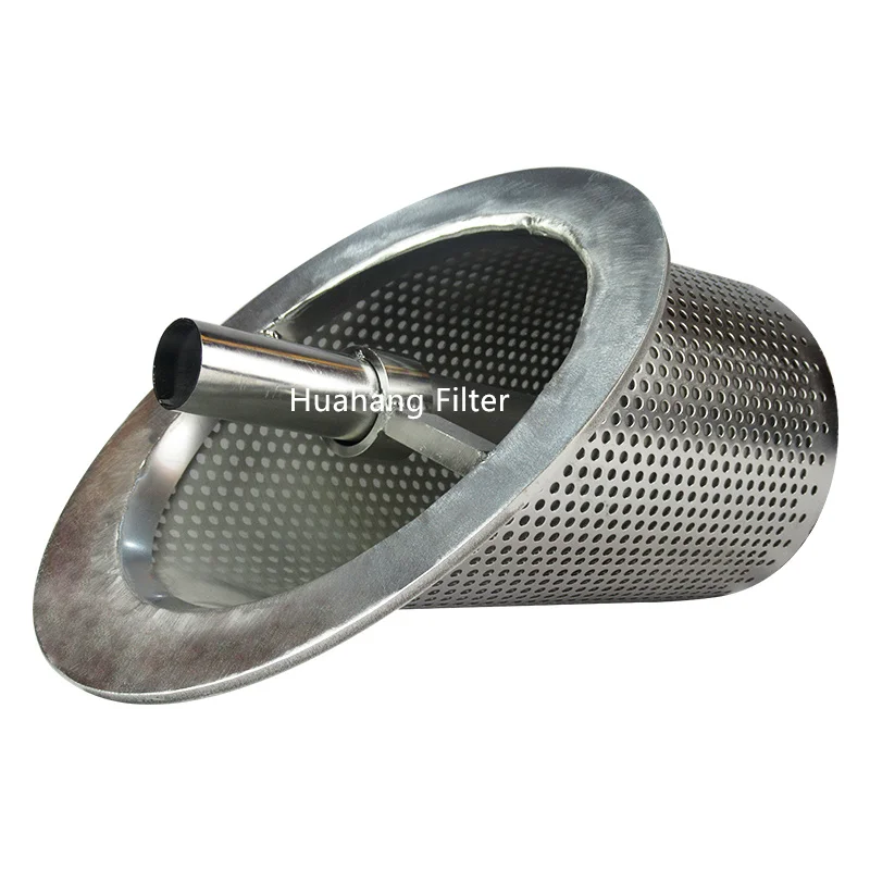 Mental stainless steel basket filter strainer Screen Filter Porous woven ss mesh basket filter element