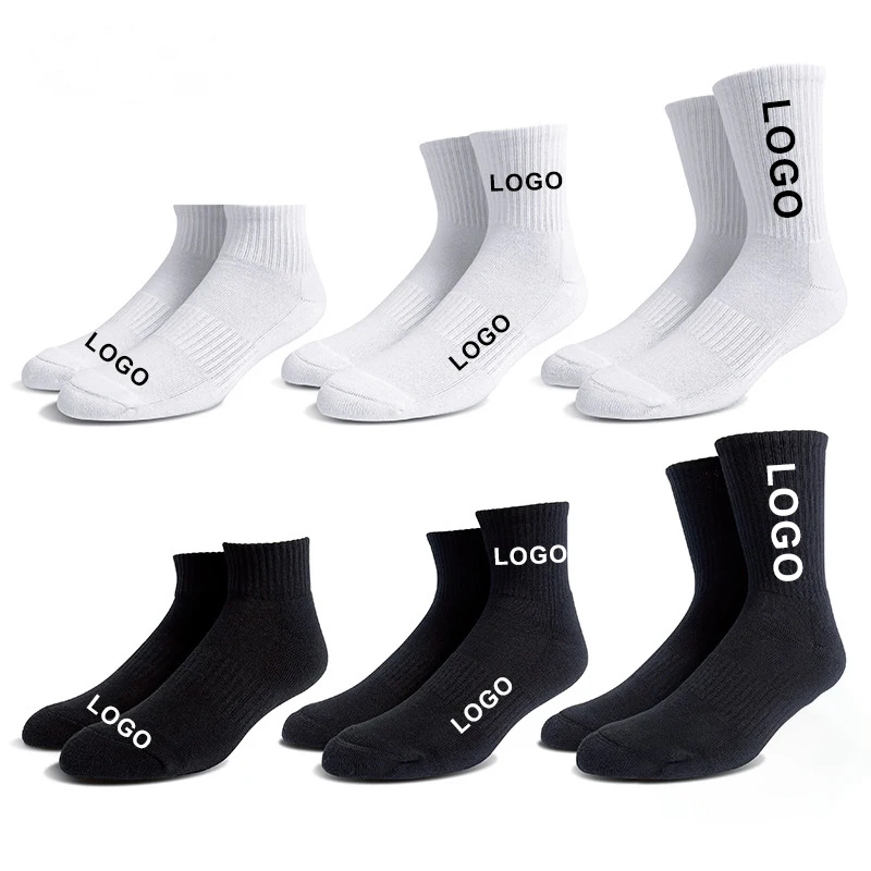 High Quality Free Design Custom Logo Ankle Crew Cotton Unisex Dress Custom Socks Men