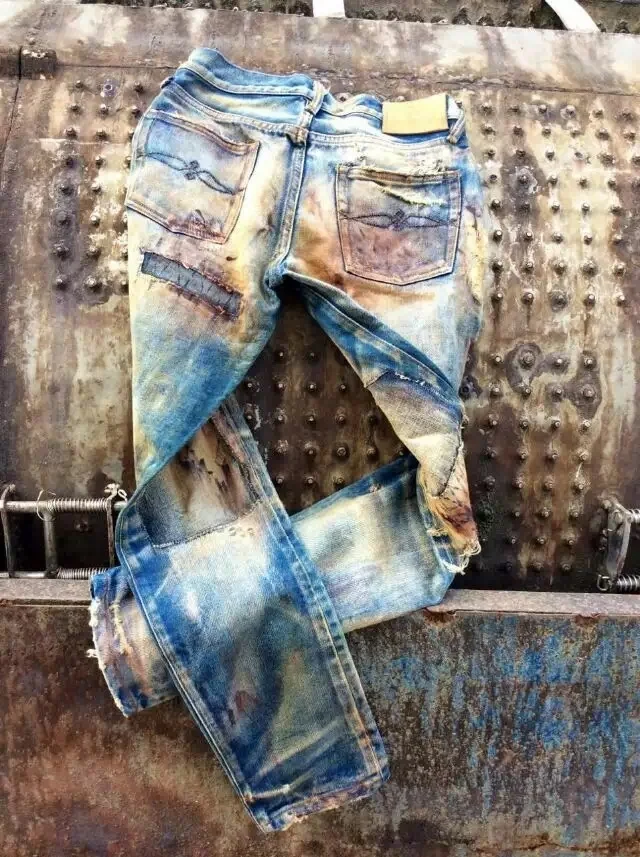 Lotfeel Custom High quality vintage wash distressed Japanese selvedge jeans denim selvedge jeans