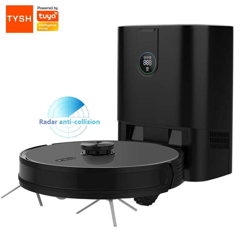 TYSH Smart home Lidar Robot Vacuum Cleaner Laser With Smart Electric Water Tank Wet Dry Support Tuya