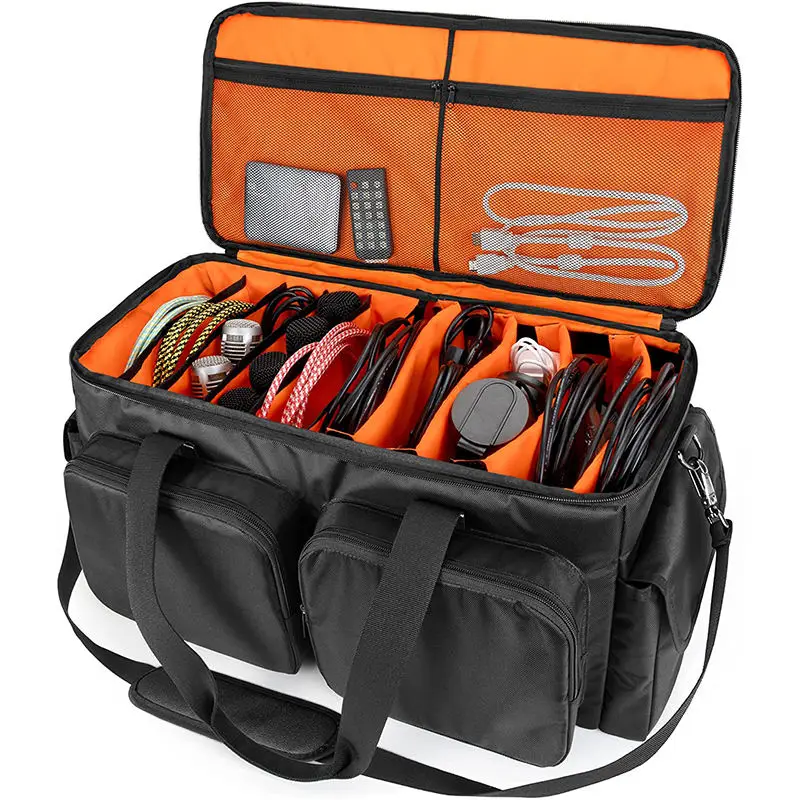 Custom DJ Cable Bag Travel Gig File Bag for DJ Gear music instruments bags and cases