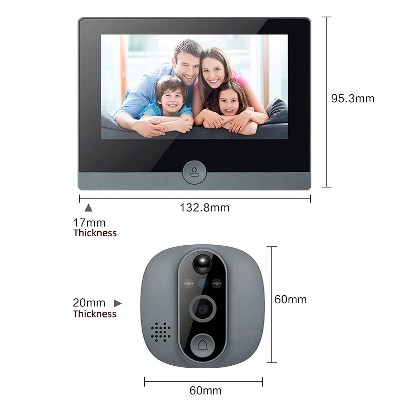 30% OFF Tuya Smart Home Security Digital Door Phone Low Power Intercom Doorbell Camera With Peephole