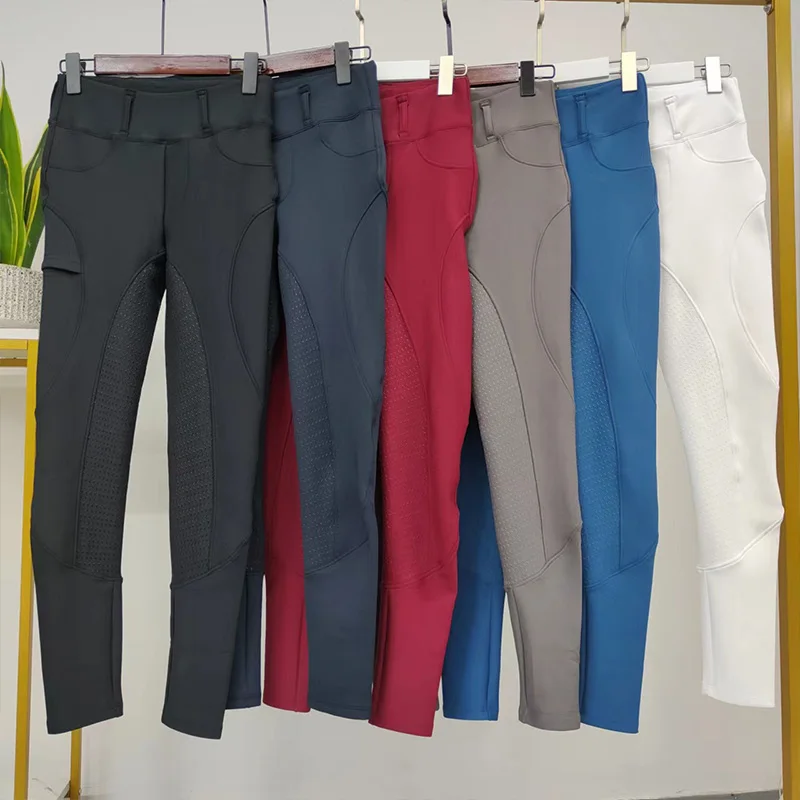 Red 2XS -XL Winter Thickening Warm Warm Women Equestrian Breeches Ladies jodpurs Training Breeches Fleece riding leggings Ladies