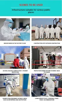 Wholesale Chemical Protection Gown Suit Antistatic Ppes Sms Isolation Coverall Tyvek Hazmat Suit Disposable Coveralls
