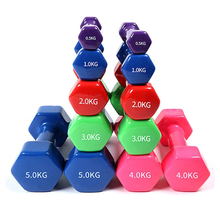 manufacturer vinyl Workout women exercise sport weights bodybuilding equipment fitness 0.5kg hex dumbbell