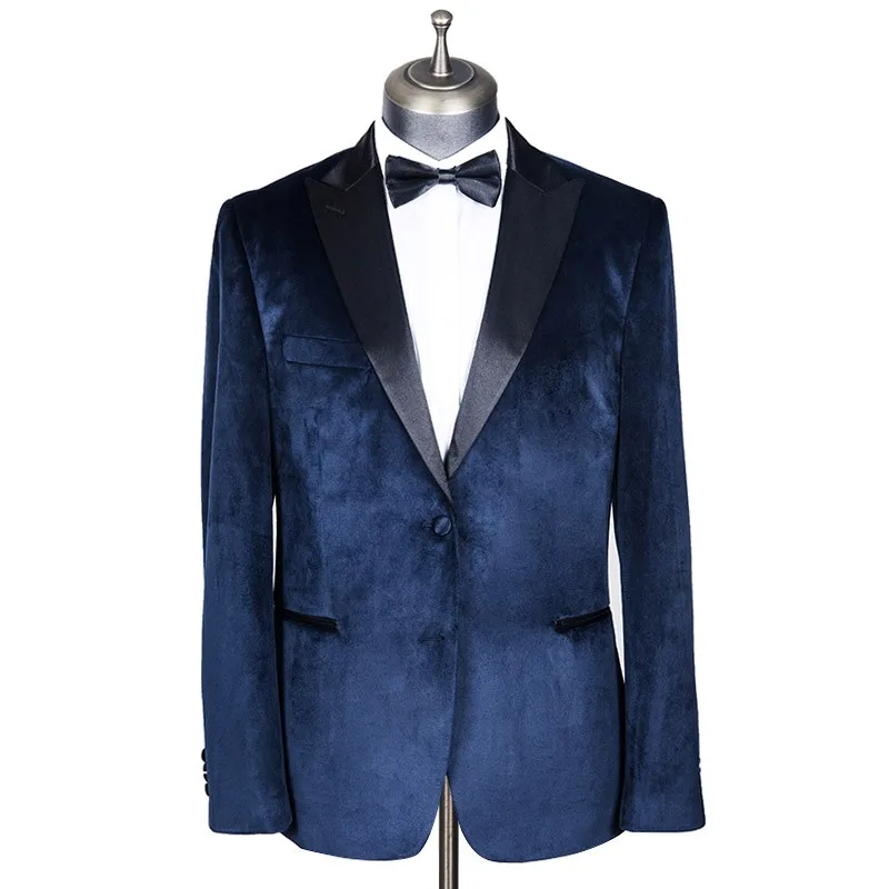 Fit Coat Pant Wedding Men Blazer Suits New Design Wedding Suit For Man High Quality Slim Casual Velvet Mens Suits Business