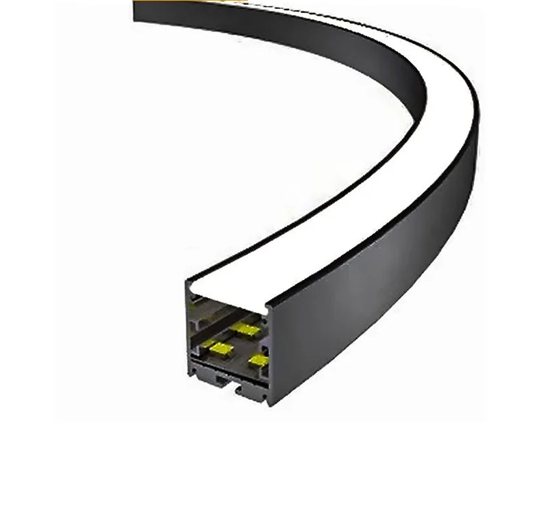 ODM Service Pendant Curved Linear Led Strip Light Aluminum Profile with Silicone Cover for Shopping Mall Decorative Lights