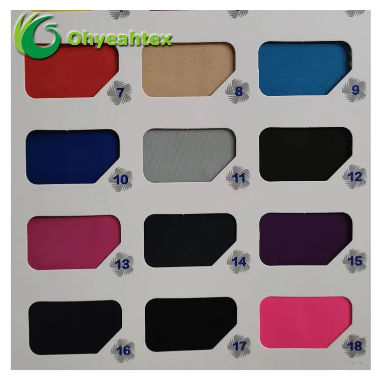 Stock Extinction Sustainable 220 GSM 84 Polyester 16 Spandex Interlock Fabric For Sportswear