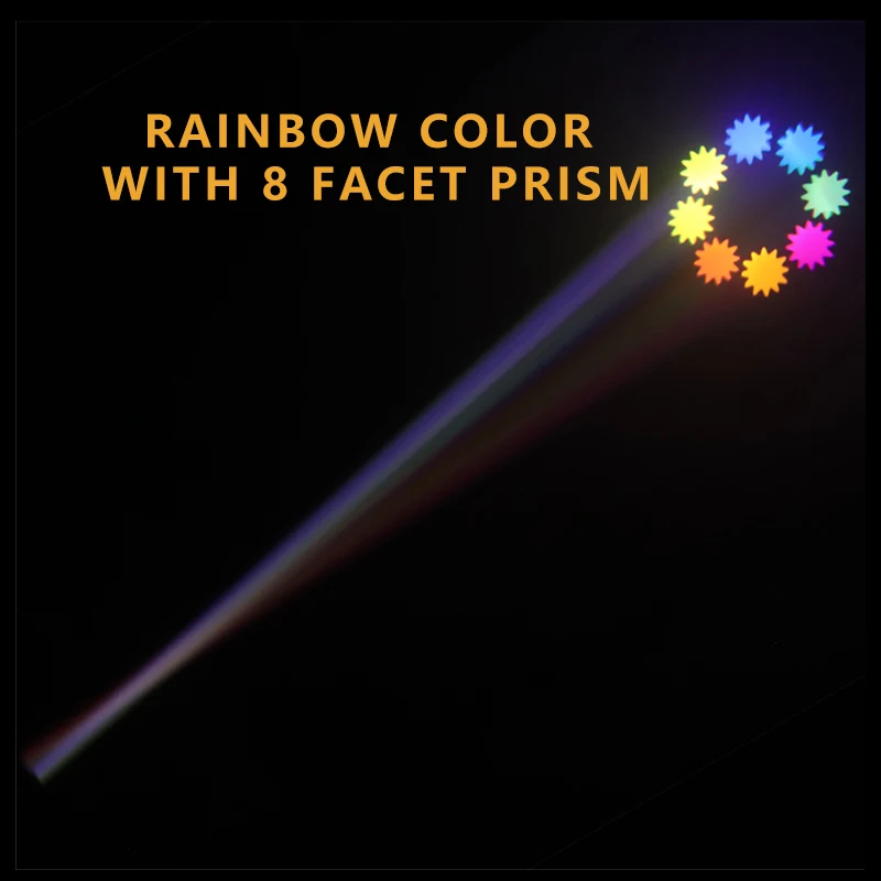 12 colors plus white light, can be half color, rainbow effect 100w beam and wash lights