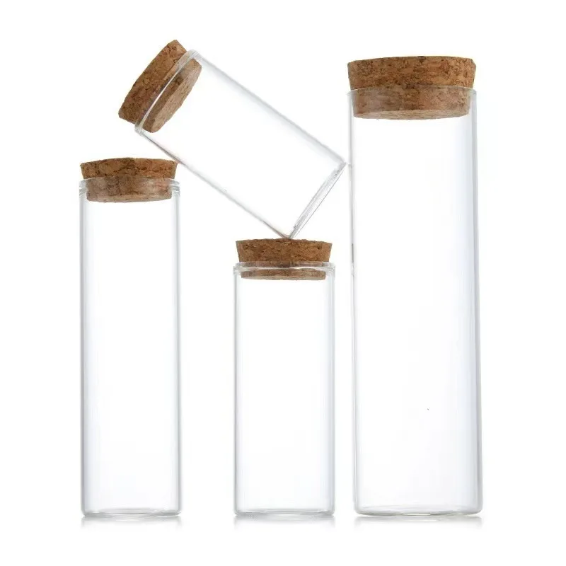 Clear Borosilicate Glass Pipes Borosilicate Heat Resistance Glass Tube with screw cap