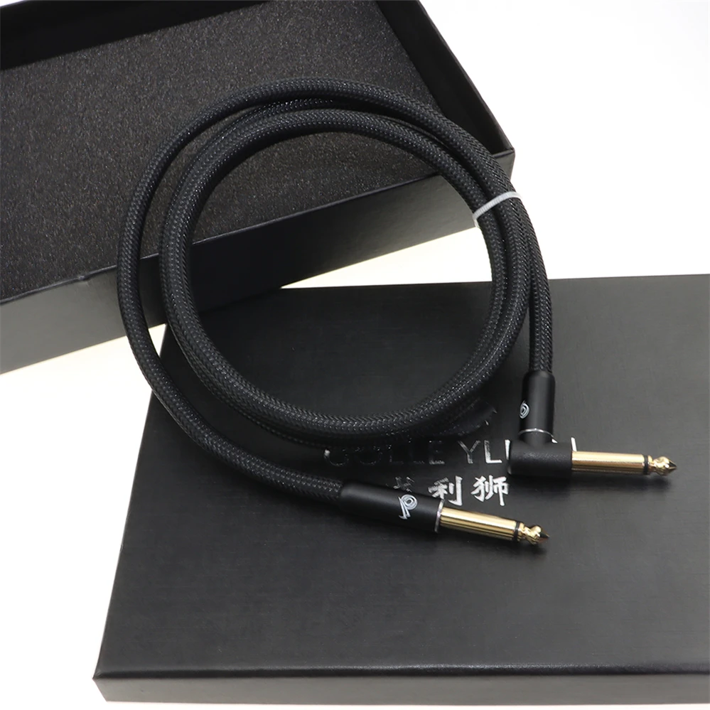 Горячая Распродажа 20AWG коаксиальный гитарный кабель из луженой меди 6,5 мм Черный наружный аудиокабель с наружной резьбой