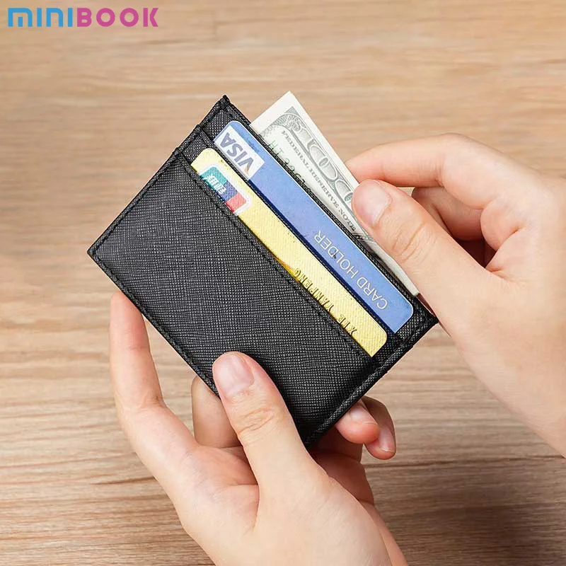 Цветной тонкий кошелек MINIBOOK Saffiano Женский из искусственной кожи с блокировкой Rfid держатель для карт