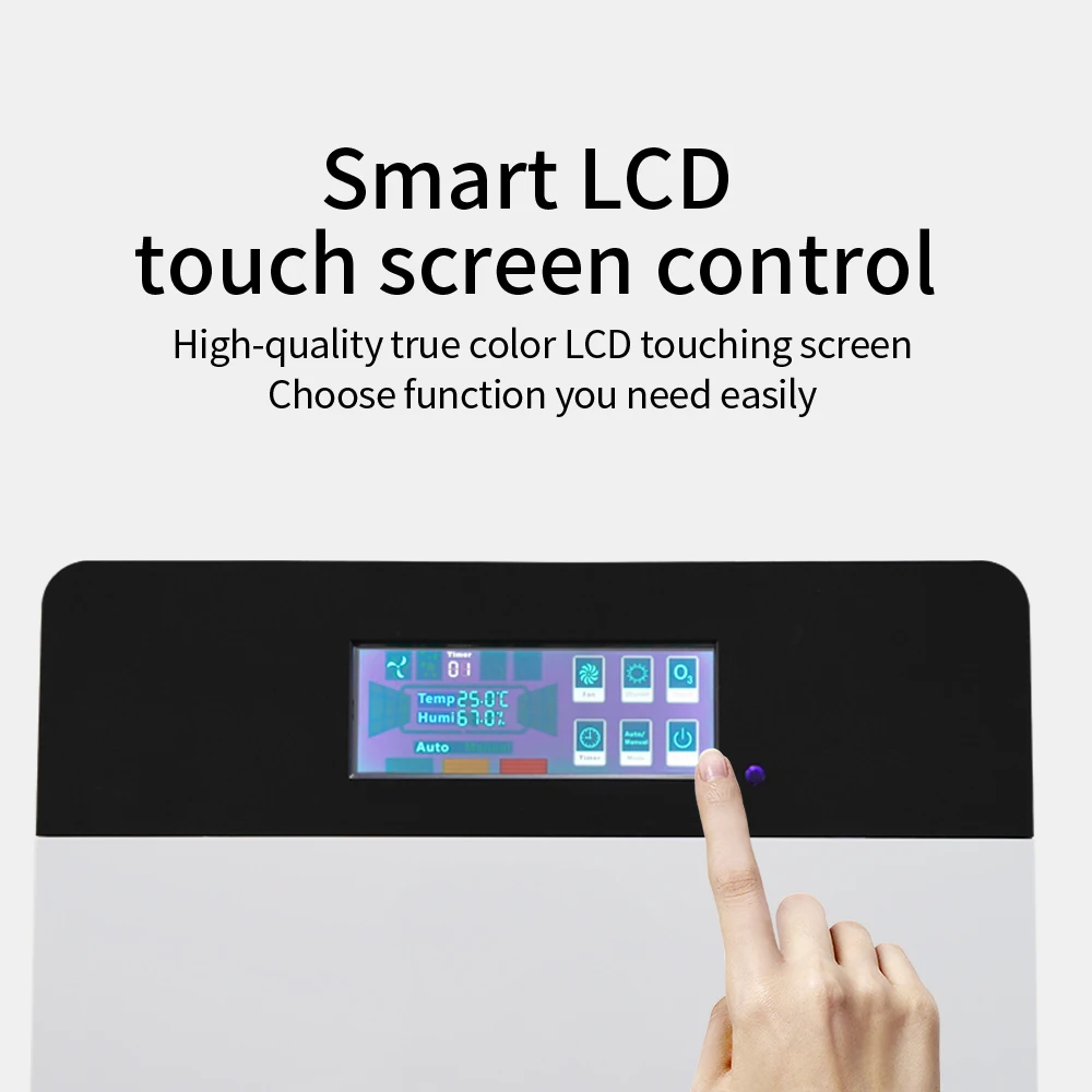 High Quality Air Cleaning Equipment Ozone Negative Ion UVC Home HEPA Filter Smoke Cleaner Floor Standing Air Purifier