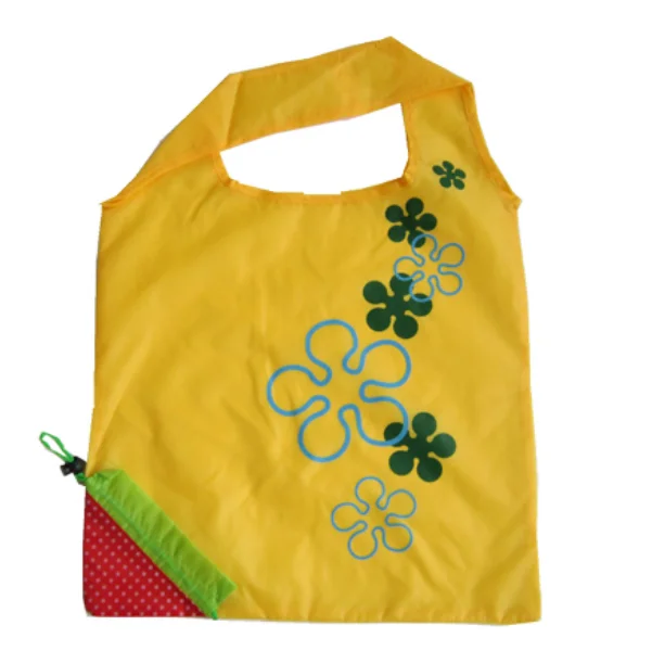 2023 BSCI Certificate Promotional Strawberry Custom Logo Foldable Reusable Strawberry Shopping Tote Bag