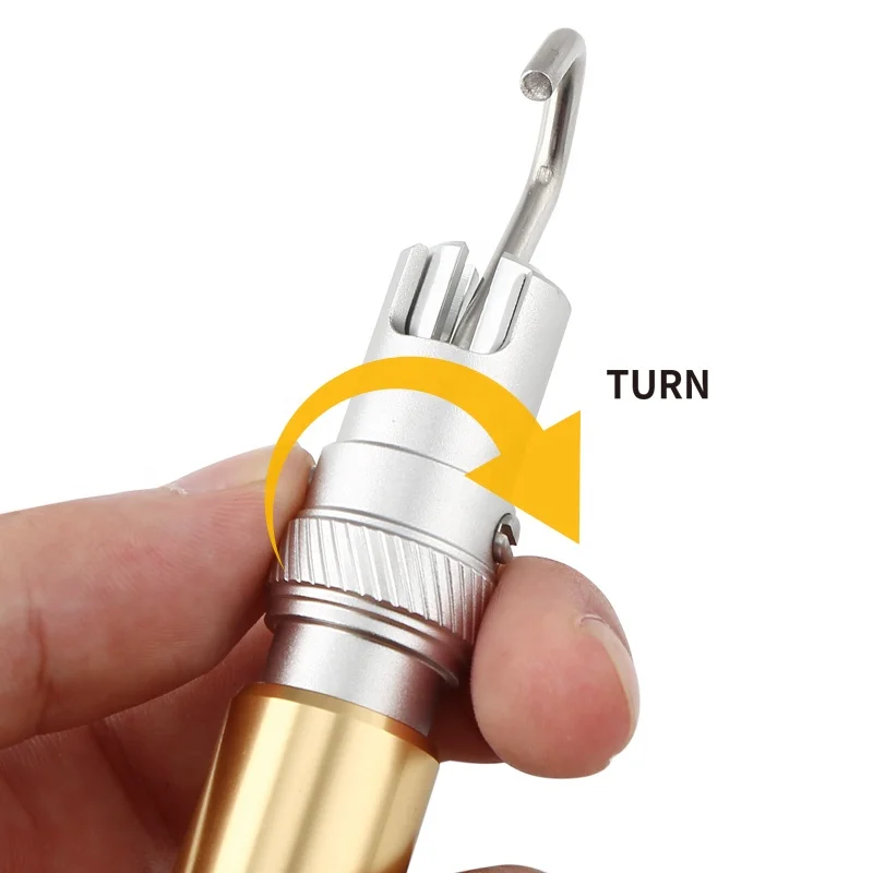 FJORD T Shape Portable Aluminum Hook Detacher Lightweight  Fish Hook Out Extractor Device Hook Remover Fishing