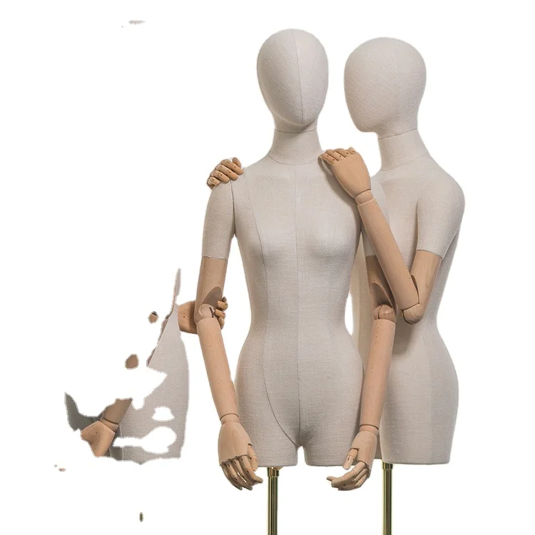 Beautiful Clothes Model Women Adjustable Female Black Mannequin Torso Standing Half Body Mannequins Female For Clothing Display