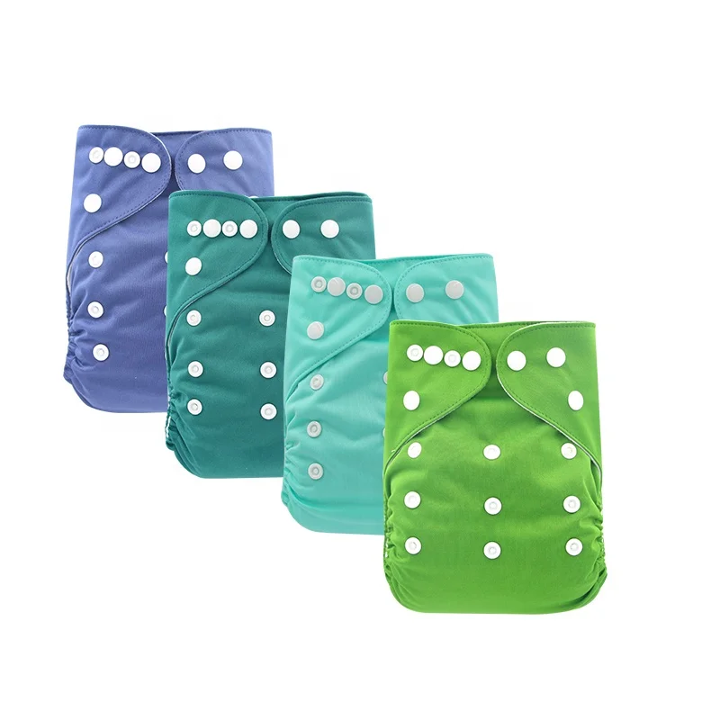 Ohbabyka Cloth Nappy Double Gussets Suede Reusable Cotton Boys And Girls Ecological Cloth Diapers Nappies