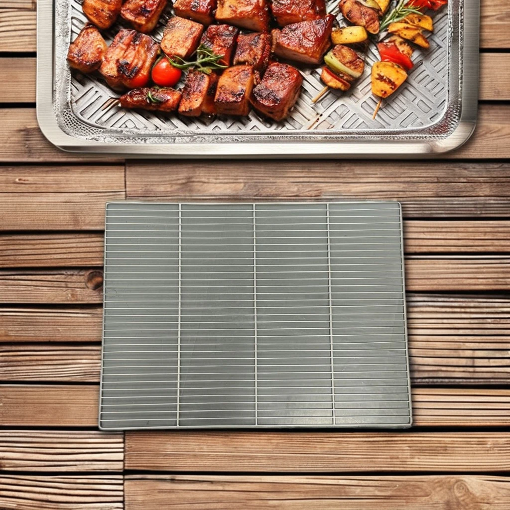 Фабрика Китая, 3 прохода из нержавеющей стали, решетка для гриля, решетка для пиццы, хлеба, квадратная круглая охлаждающая стойка, размер 800x600 мм