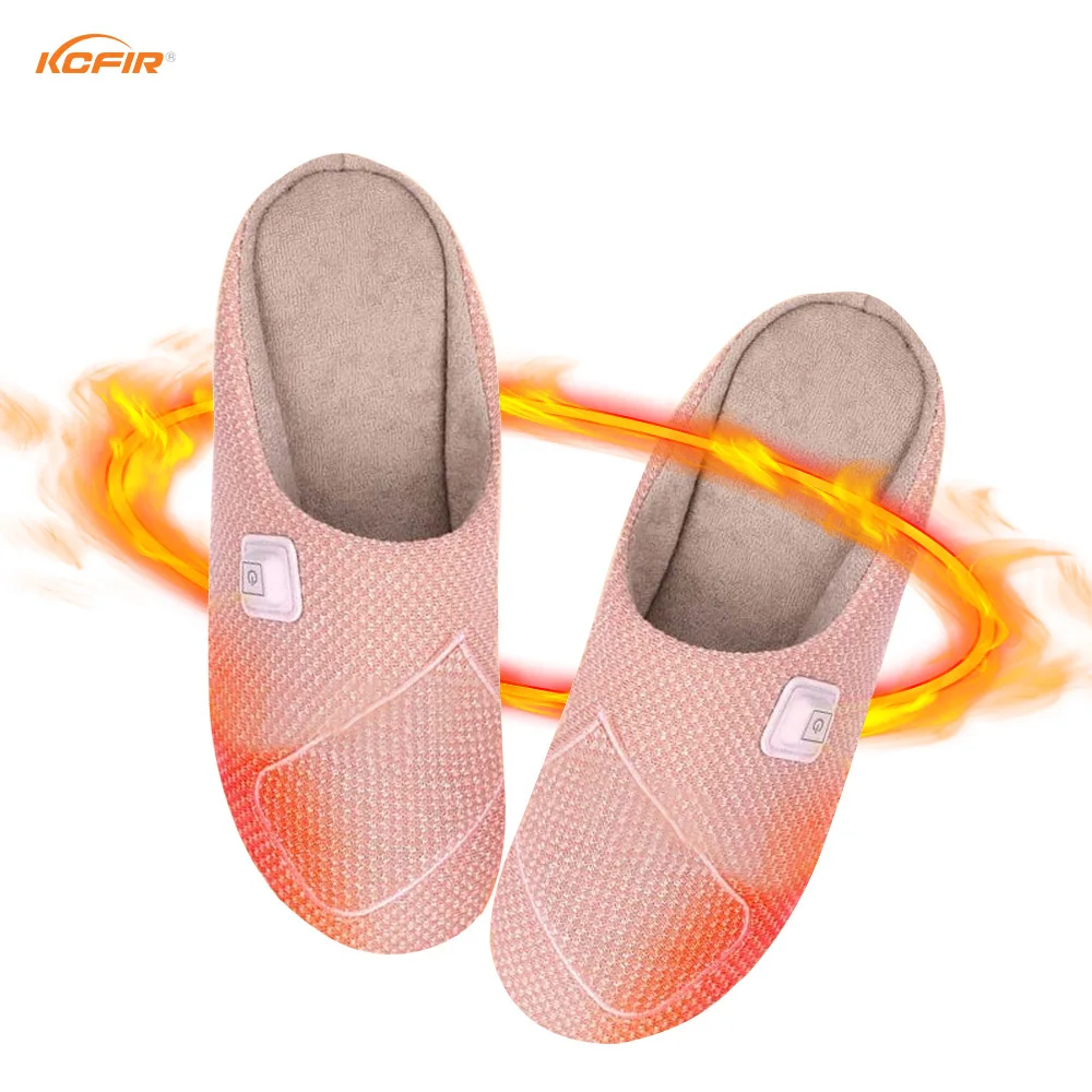 Wholesale Custom High Quality Winter Men Women Foot Warmer USB Electric Slip-on Heating slippers Shoes