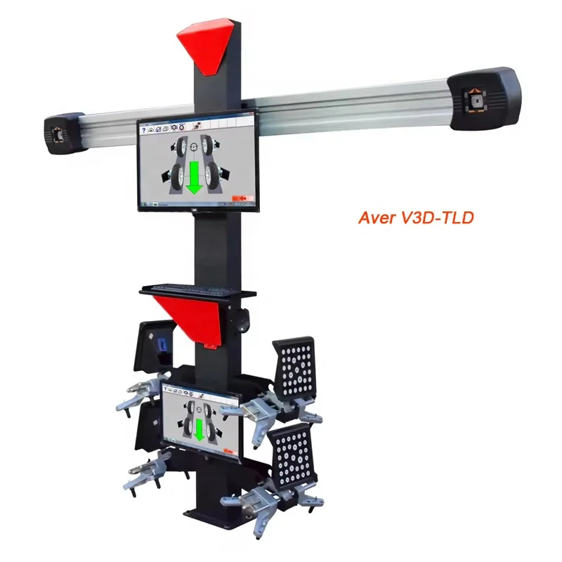 3D car wheel alignment with double screen
