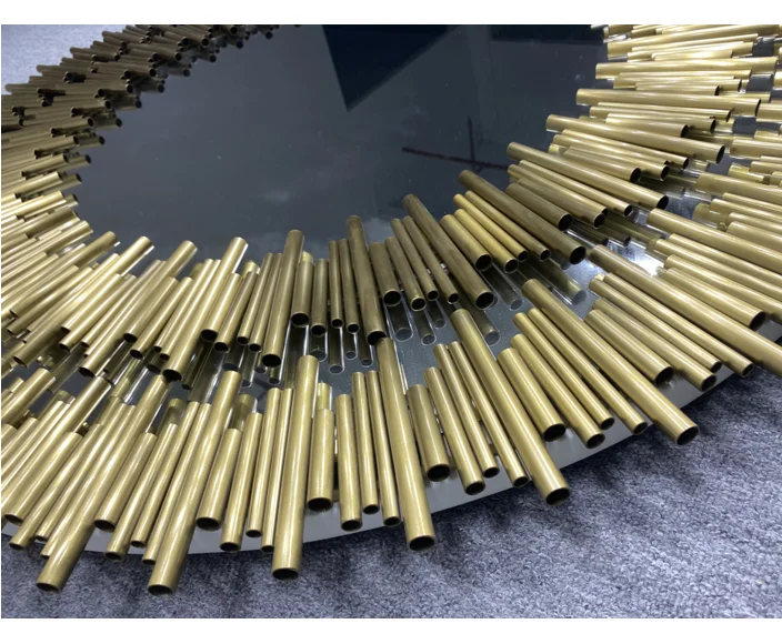 Sun Shaped Unique Designed Decorative Mirror Creative Lavish Wall Mirror Make Up Rooms Mirror Frame Wall Mount