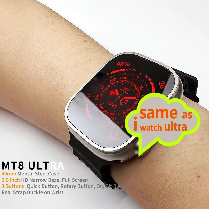 MT8 ultra series8 49mm smartwatch 396*484 resolution watch8 big screen maitufit app mt8ultra mt series 8 smart watch ultra