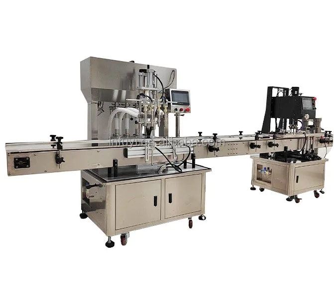 Automatic 4 head  servo gear pump liquid filling line