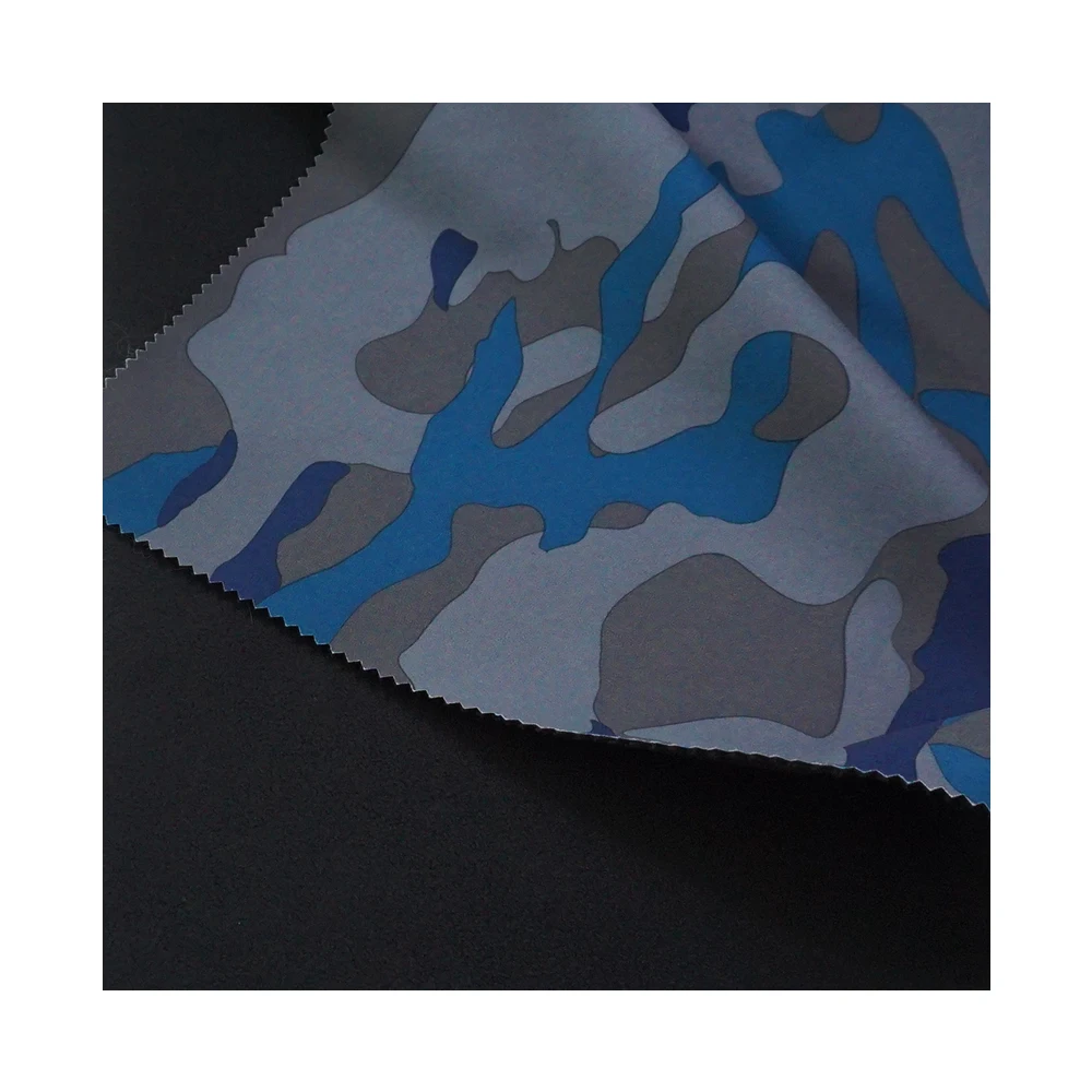 Twill Polyester Cation bonded PU membrane Laminated  softshell pul fabric waterproof in China for Workwear