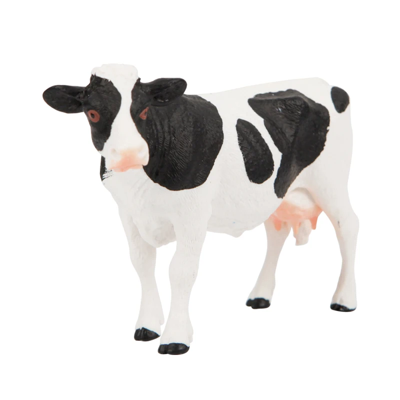 Wholesale creative children toys PVC Farm Cow Animal Toy Small Animals Plastic Miniature Model Toy