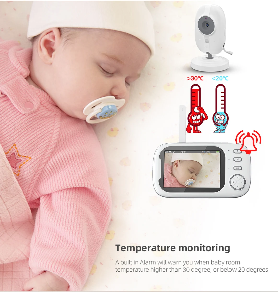 New VB603 plus Amazon Baby Monitoring Camera 3.5inch Baby Pet Camera with Audio 720P Video Baby Monitor