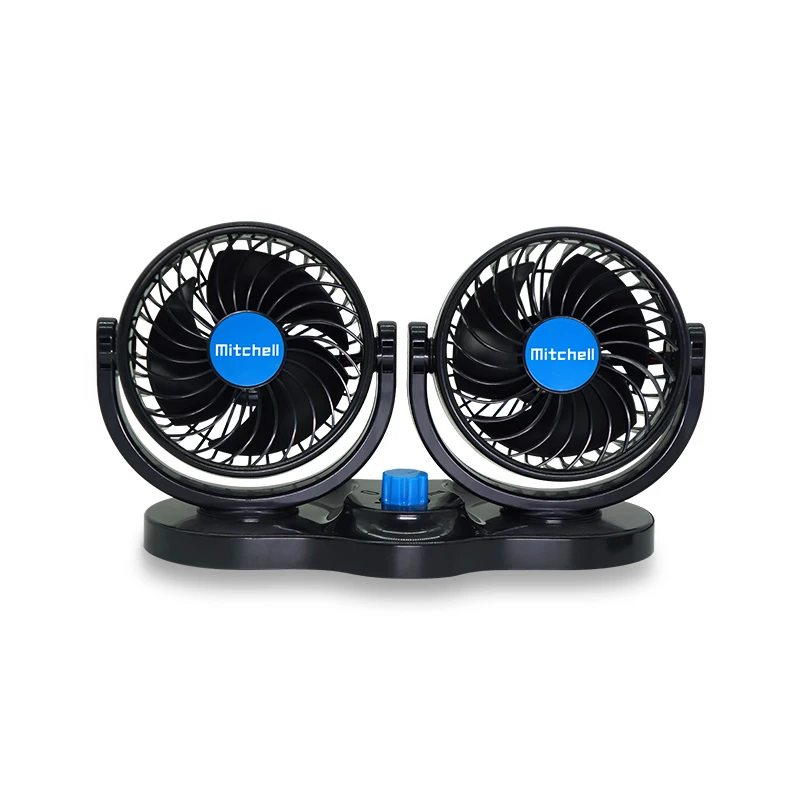 Двойная головка 360 круглый регулируемый Осциллирующий автомобильный вентилятор 12 В/24