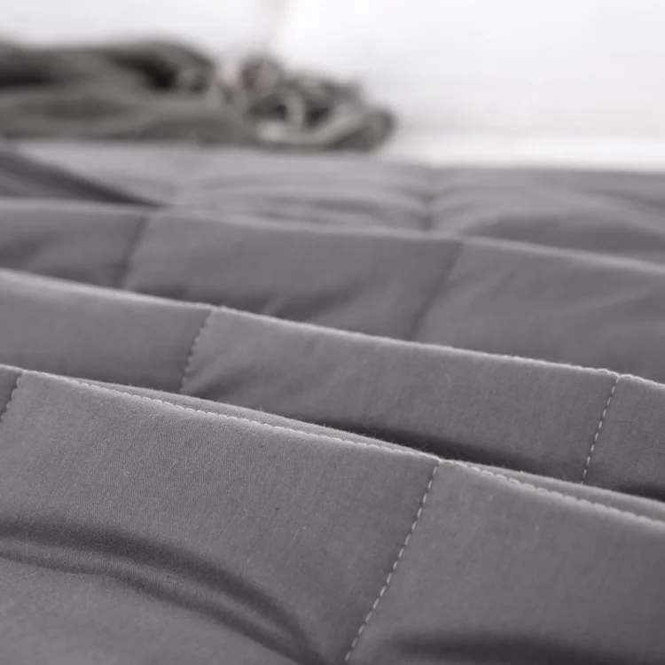 Customized Heavy Weighted Blanket Solid Color Good Sleeping Comfortable Soft Winter Warm Pure Cotton Heavy Weight Blanket