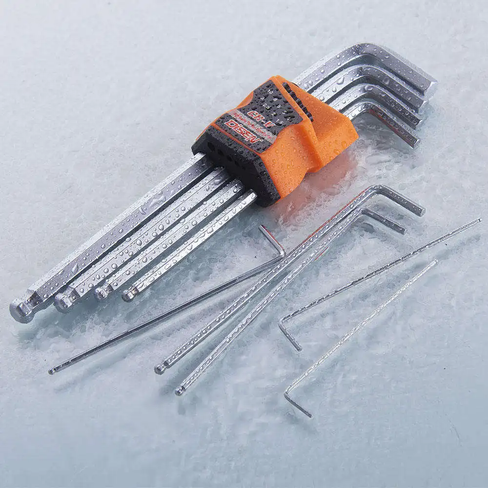 High quality 9 piece Flat Ball Torx Star Hex Key Allen Key Set
