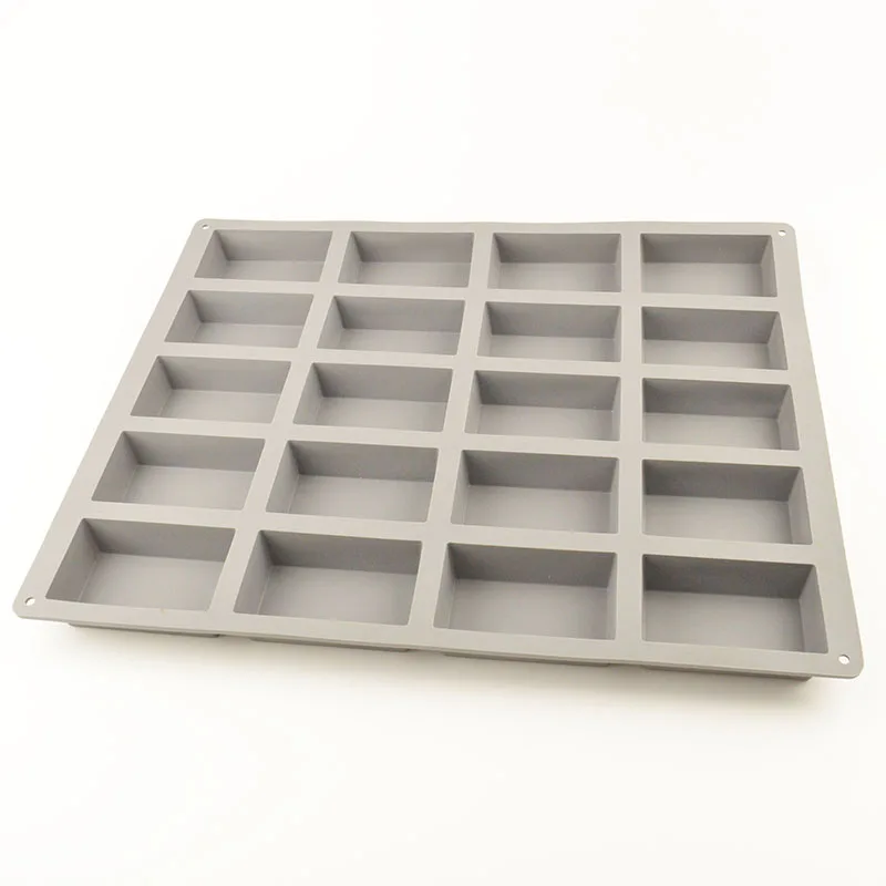Square Chocolate Cake Mould Silicone Wholesale High Quality 20 Lattice Bakery Cake Silicone Molds