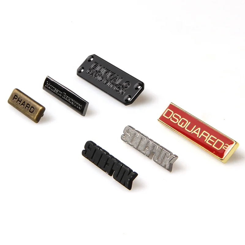 Label Leather Jeans Prong Metal Badge Pin Furniture L Barcode Abaya Logo