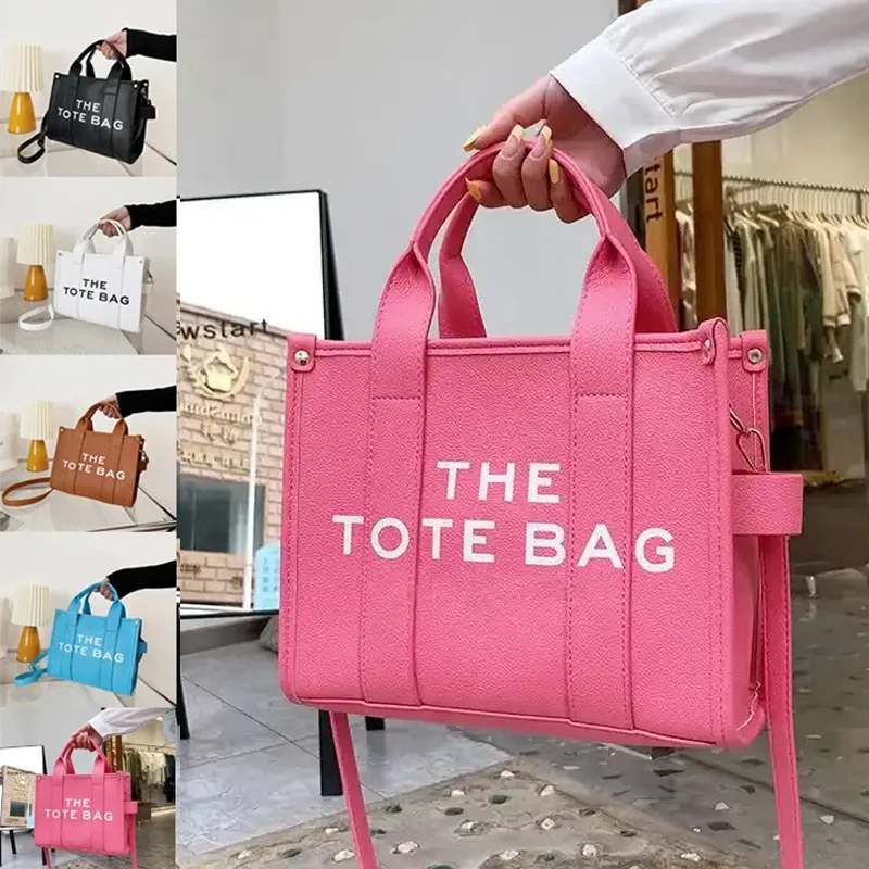 MOQ 100 Custom logo PU Leather The Tote Bag for women high quality handbags 2024