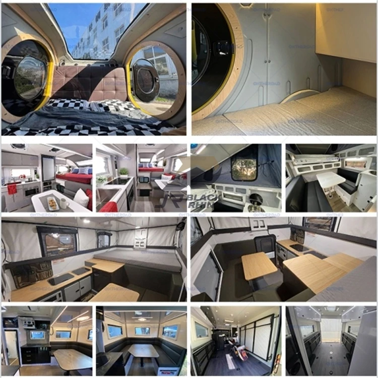 Trailer Offroad Pvc Caravan Transportable Fast Food Office Outdoor Off Road Camping Rv Caravan