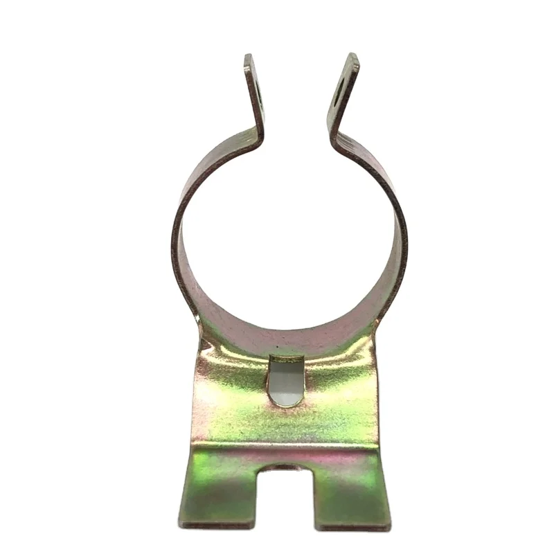 Batch Manufacture Metal Punching Bending Stainless Pipe Clamps Custom Copper Aluminum Durable Grounding Tube Pipes Hook Clips