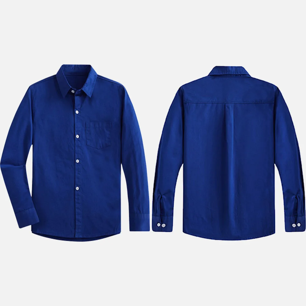 New Kids Boys School Uniform Shirts Christmas Boys Formal Shirts Custom Cotton Long Sleeve Dress Shirt For Boys