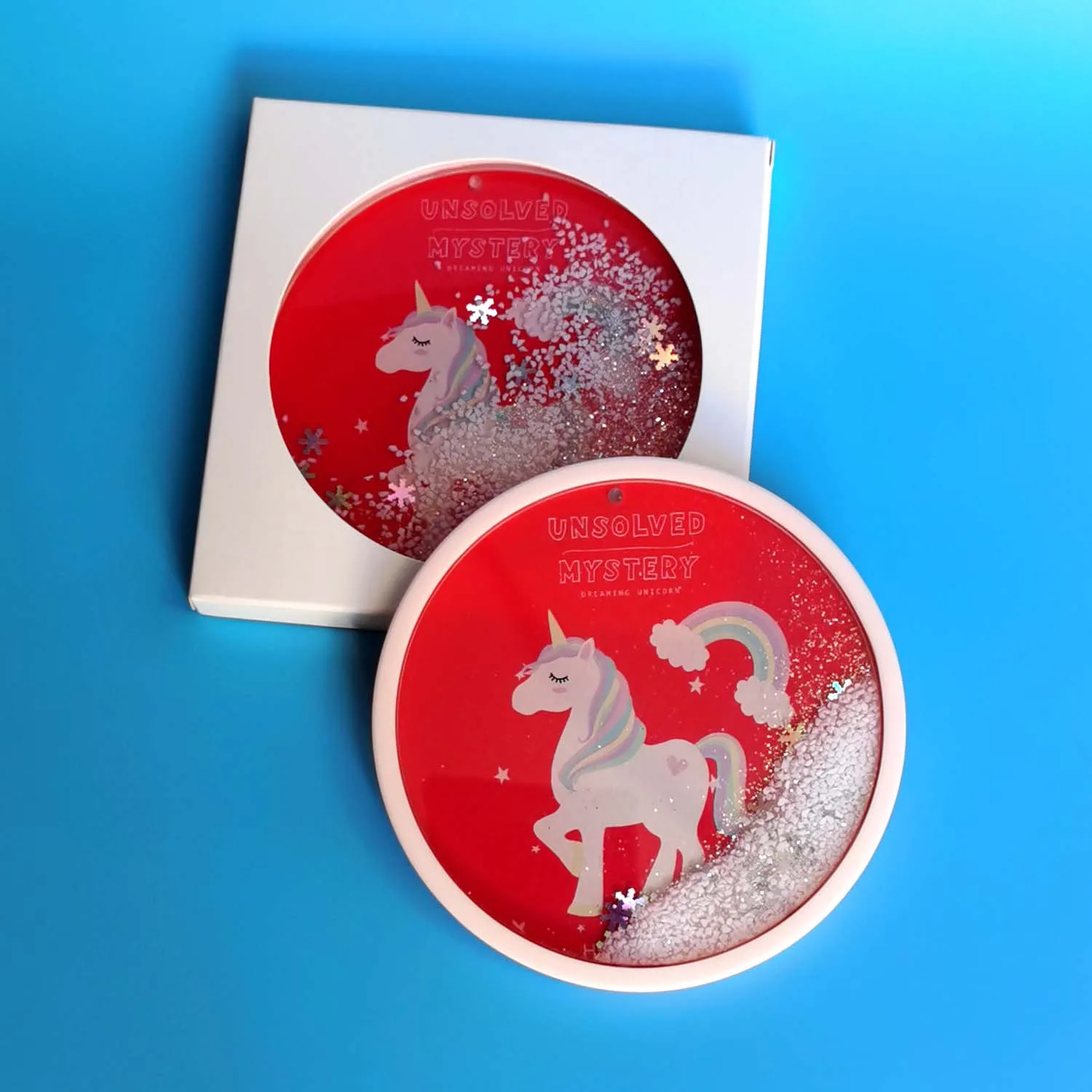 Luxury Liquid Glitter Acrylic Silicone Custom Table Christmas Drink Coffee Tea Cup Mug Coaster