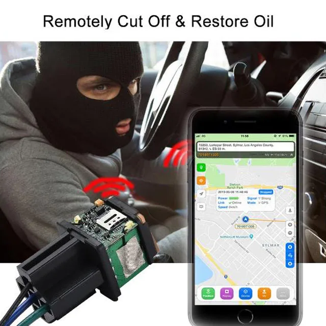 Factory 2G GSM fuel power oil cut off wired micro tracking device vehicle car gps tracker relay tracker
