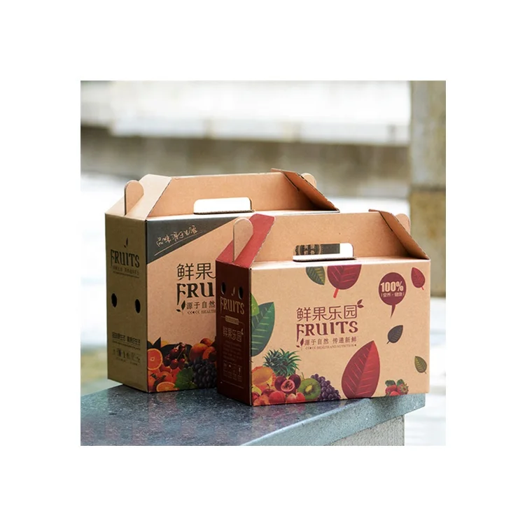 
Vegetables Package Cardboard Carton Boxes Dry Clamshell Packaging For Citrus Fruit 