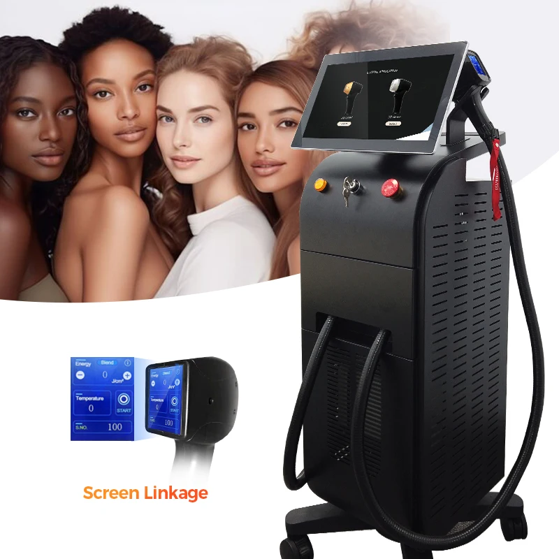 Lufenbeauty newest professional ice laser hair removal 1200W 1600W 755 808 1064 808nm diode laser hair removal machine