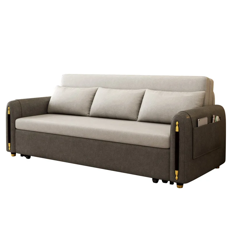 Hot selling luxury sofa bed furniture technical cloth fabric upholstered folding sofa bed with storage function