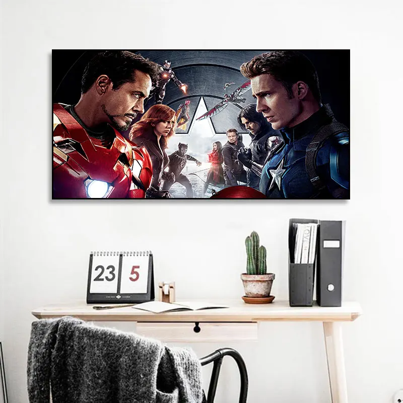 
Good Quality Pictures Living Room Decoration Painting Art Marvel Movie Avengers Canvas Home Decor Painting 